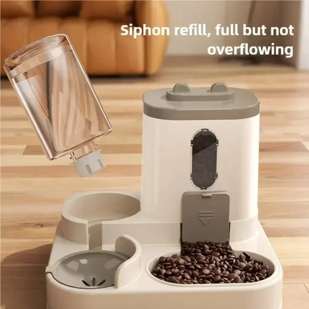2in 1 Cat Food Dispenser Water and Food Integrated Fully Automatic Cat Food Feeding Water Dispenser Cute Feeding Water Dispenser