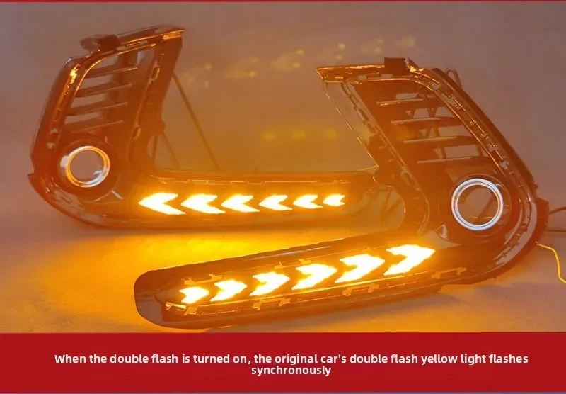 DRL For Hyundai Elantra 2016-2018 Car LED Daytime Running Light Driving Yellow Turn Signal Decorative Lamp Car Accessories detail image 13