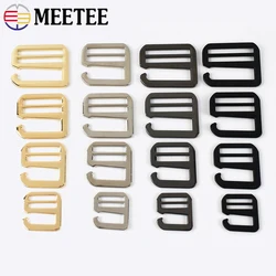 2/5Pcs 20/26/32/38/50mm Metal Buckle Tri-Glide Slider Clasp Bag Strap Adjuster Clasps Webbing Leather Hook Ring DIY Accessories