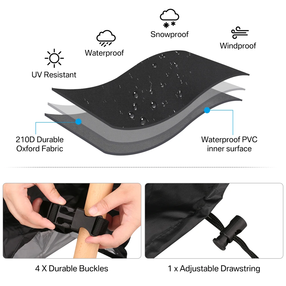 Cubierta impermeable para tumbona jardín – Protección sol y lluvia - imagen 5