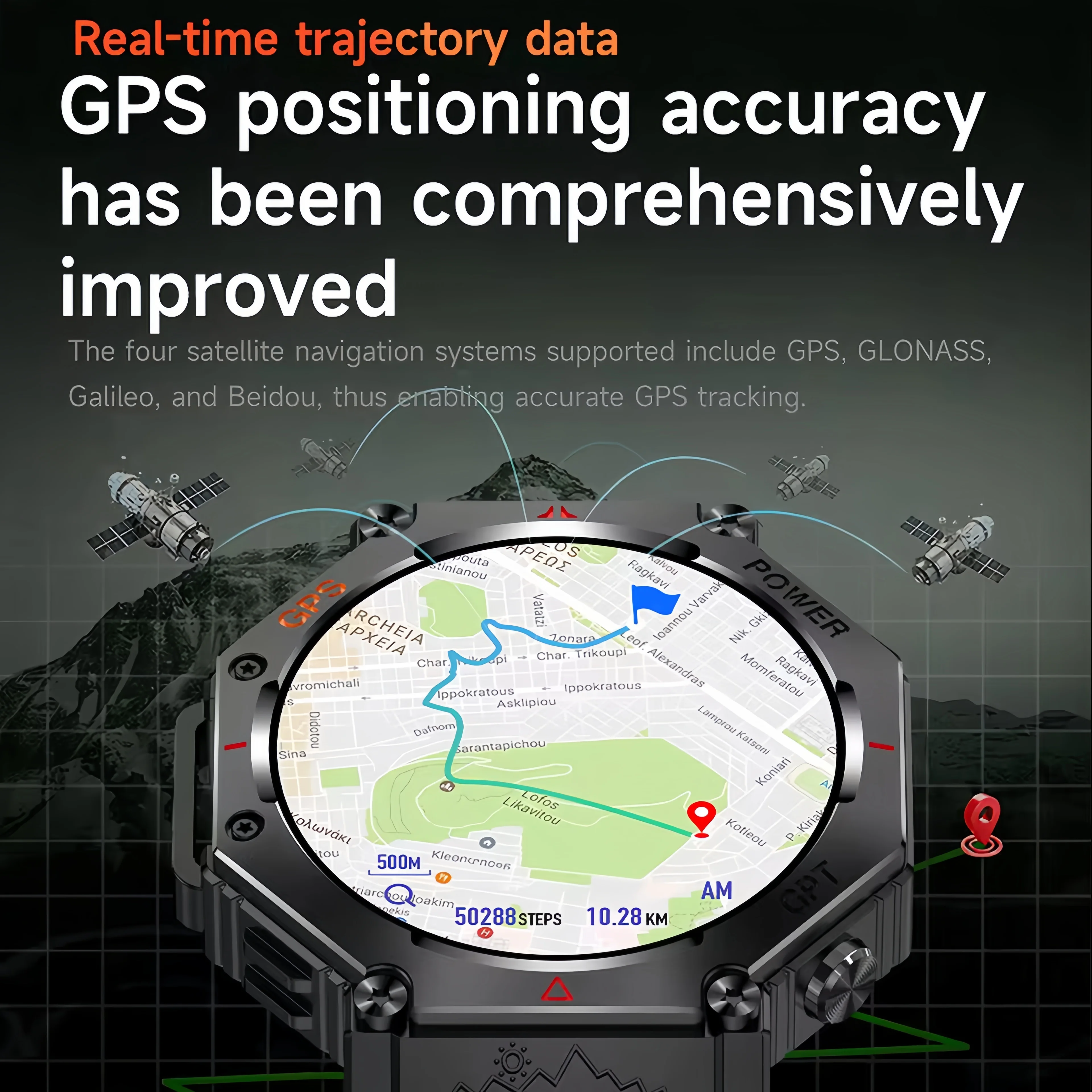 2025NEW ChatGPT AI مساعد IP69K مصباح يدوي مقاوم للماء BT دعوة نظام تحديد المواقع البوصلة Amoled العسكرية الرياضة الدراجات Smartwatch الرجال امرأة