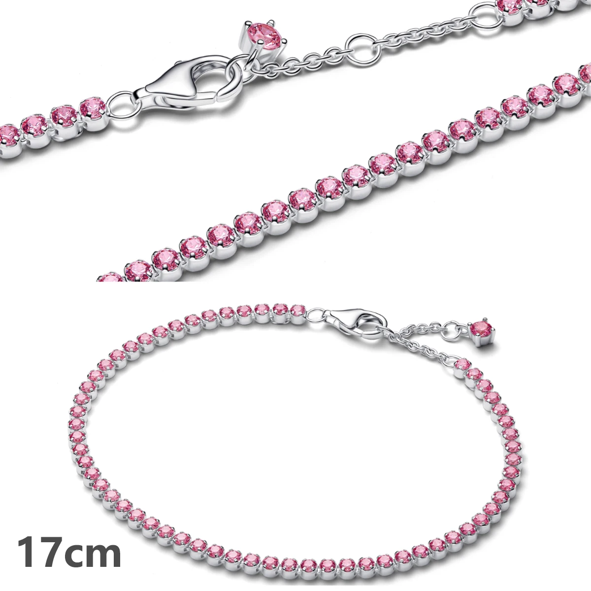 Luxury Heart Bow Pendent Necklace 925 Silver Golden Diamond Gem Adjustable Chain Bracelet Rings Earrings Fine Jewelry Set Gift gallery 5