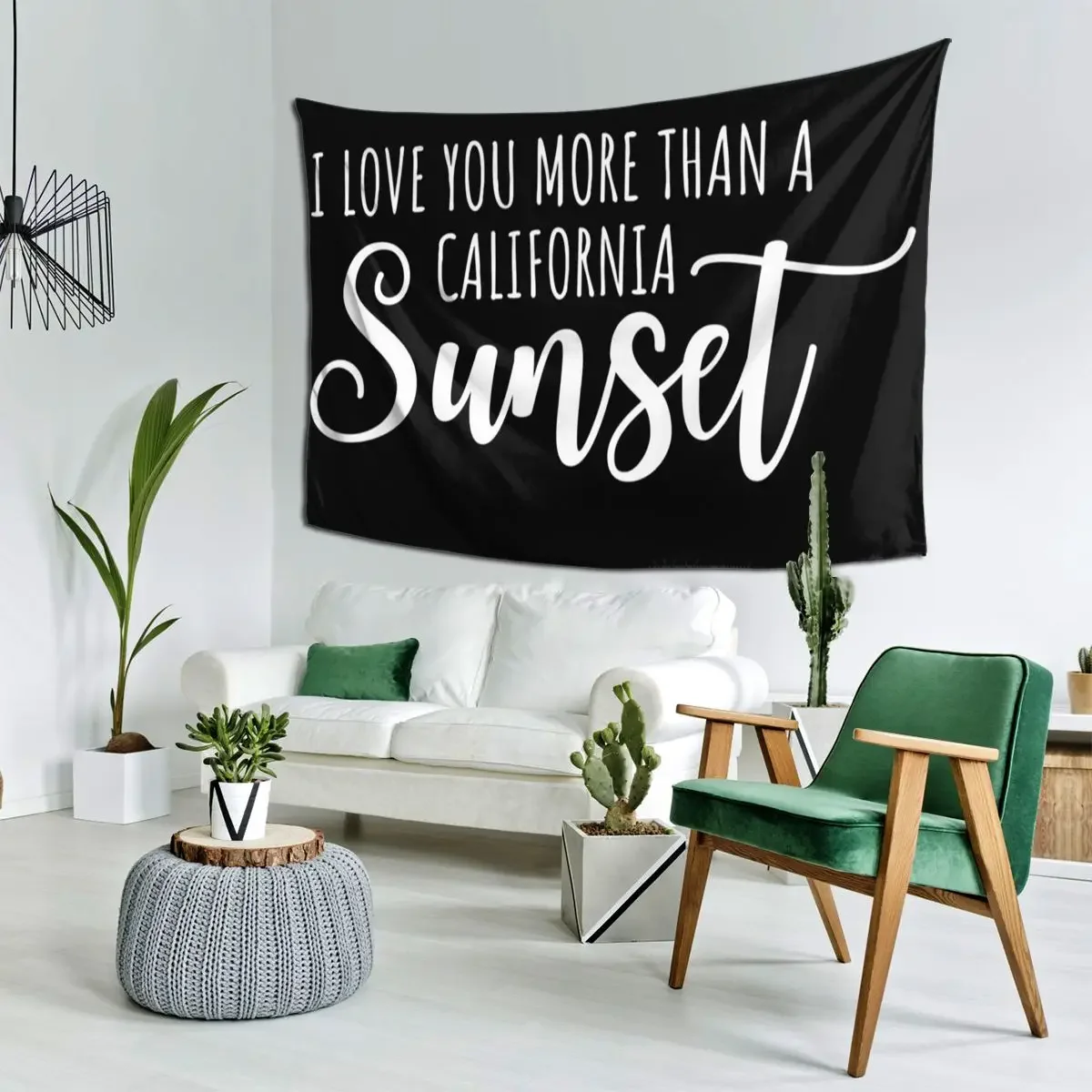 I Love You More Than A California Sunset Lyric Tapestry Funny Wall Hanging Home Tapestries for Living Room Bedroom Dorm Room