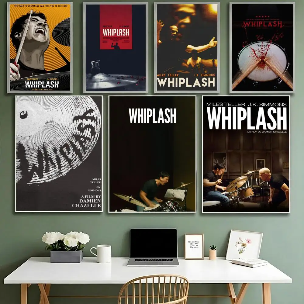 Classic Movies W-Whiplash Poster HD Waterproof High-Toughness Self-Adhesive Wall Decor Universal