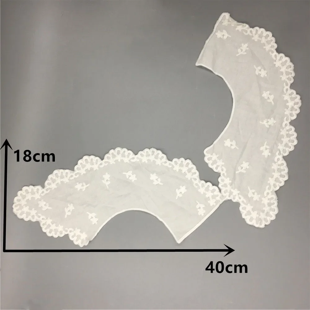 Dopinany kołnierzyk do koszuli odpinany sukienka damska haft DIY odzież aplikacja dekoracyjna akcesoria materiałowe 1 para na sprzedaż