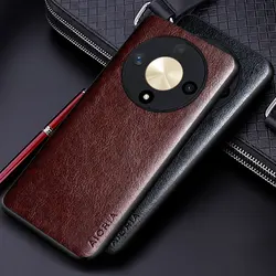 Luxury Leather Case For Honor X9b X9a X8 X6 8X 5G 4G Funda Business Solid Color Soft Tup&hard Pc Phone Cover for honor x9b capa