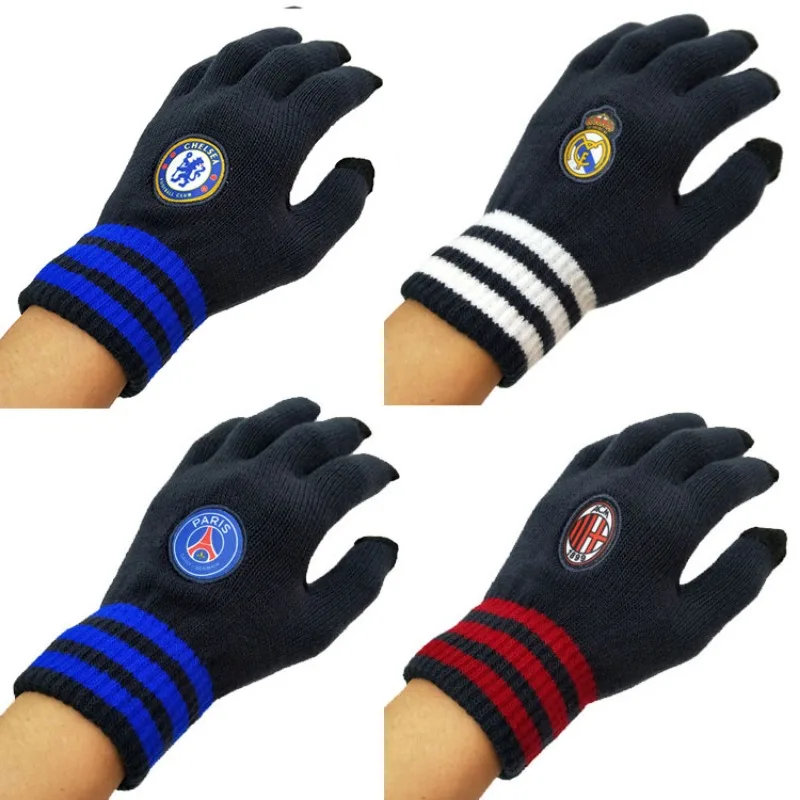 Football club team surrounding fans supplies can touch screen plus velvet gloves training warm gifts birthday gifts.