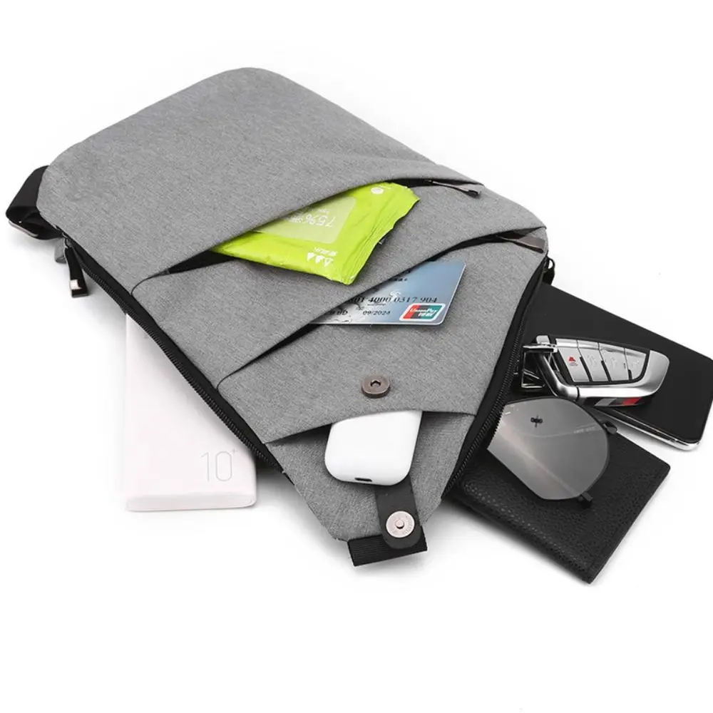 New Anti-theft Travel Sling Bag Nylon Ultra Thin Small Chest Bag Large Capacity Zipper Mini Crossbody Bag