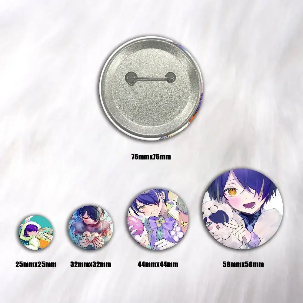Music Game Sengoku Shinobu Creative Round Button Badges Cute Pin Brooch for Backpack Clothes Lapel Jewelry
