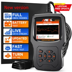 ANCEL AD530 Car OBD2 Scanner OBD 2 Code Reader Diagnostic Scan Tool Enhanced Code Definition Upgraded Graphing Battery Status