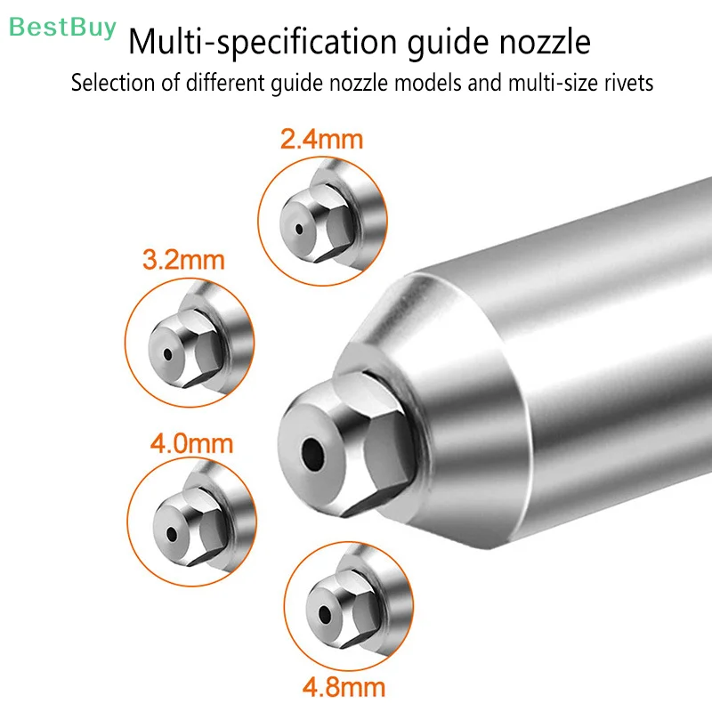 Electric Rivet Nut Riveting Nut Adapter With Replaceable Rivet Nut Drill Bit Nozzle Cordless Conversion Connector Power Tools