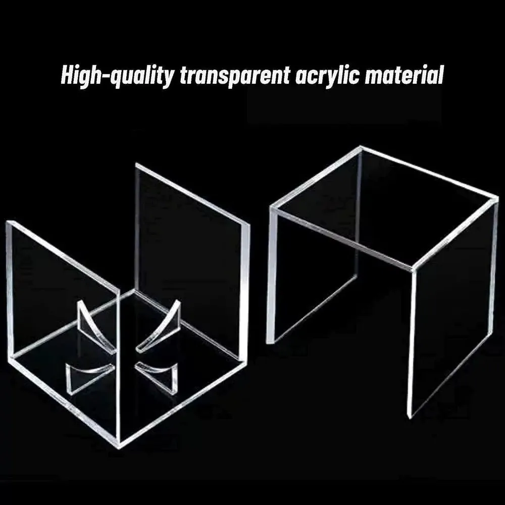 Acrylic Baseball Display Case Clear Dustproof Baseball Storage Box Full View Cube Shape Ball Cube Display Case