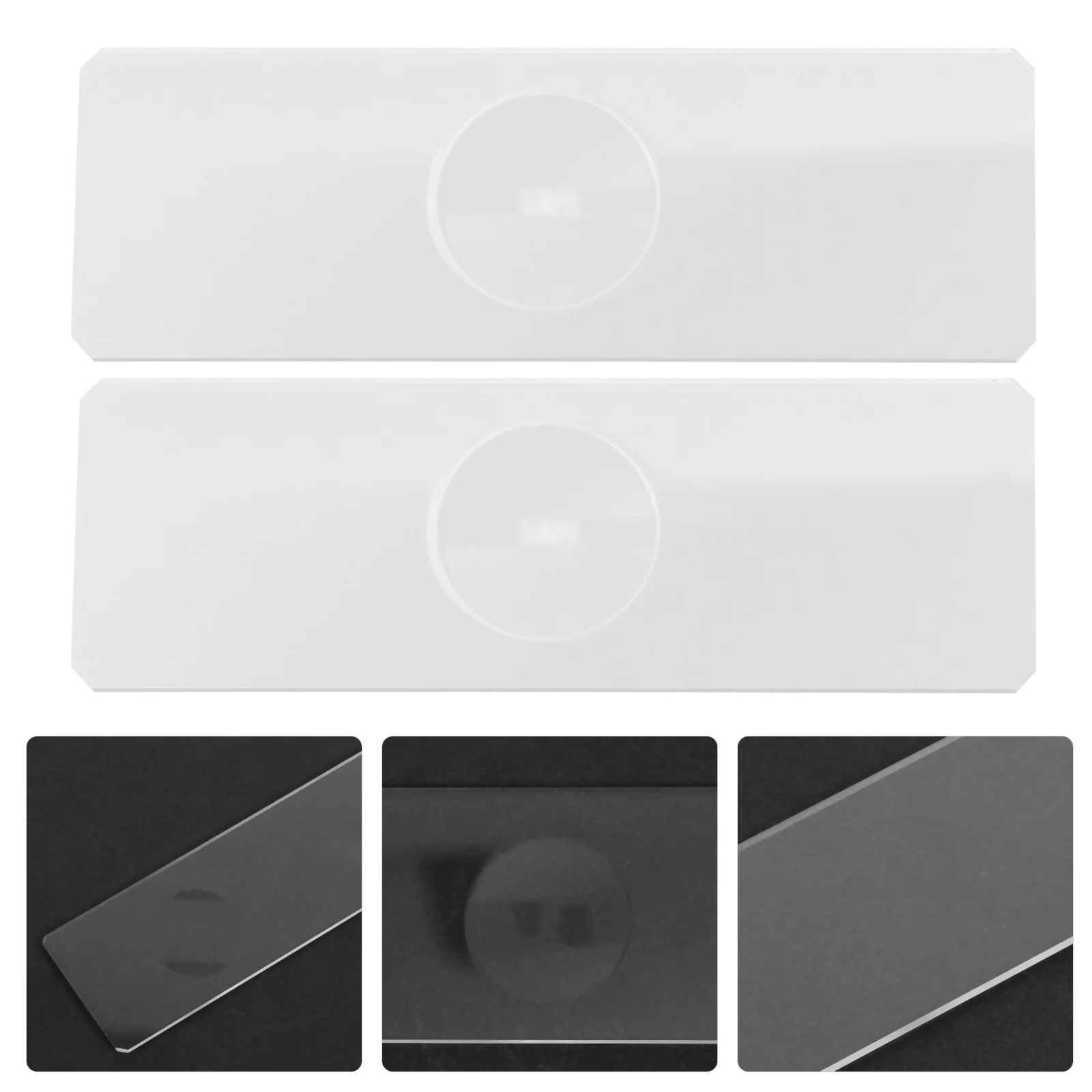 

50 pcs Aquatic Specimens Microscope Slides Laboratory Glass Slides Microscope Slides (Single Concave)