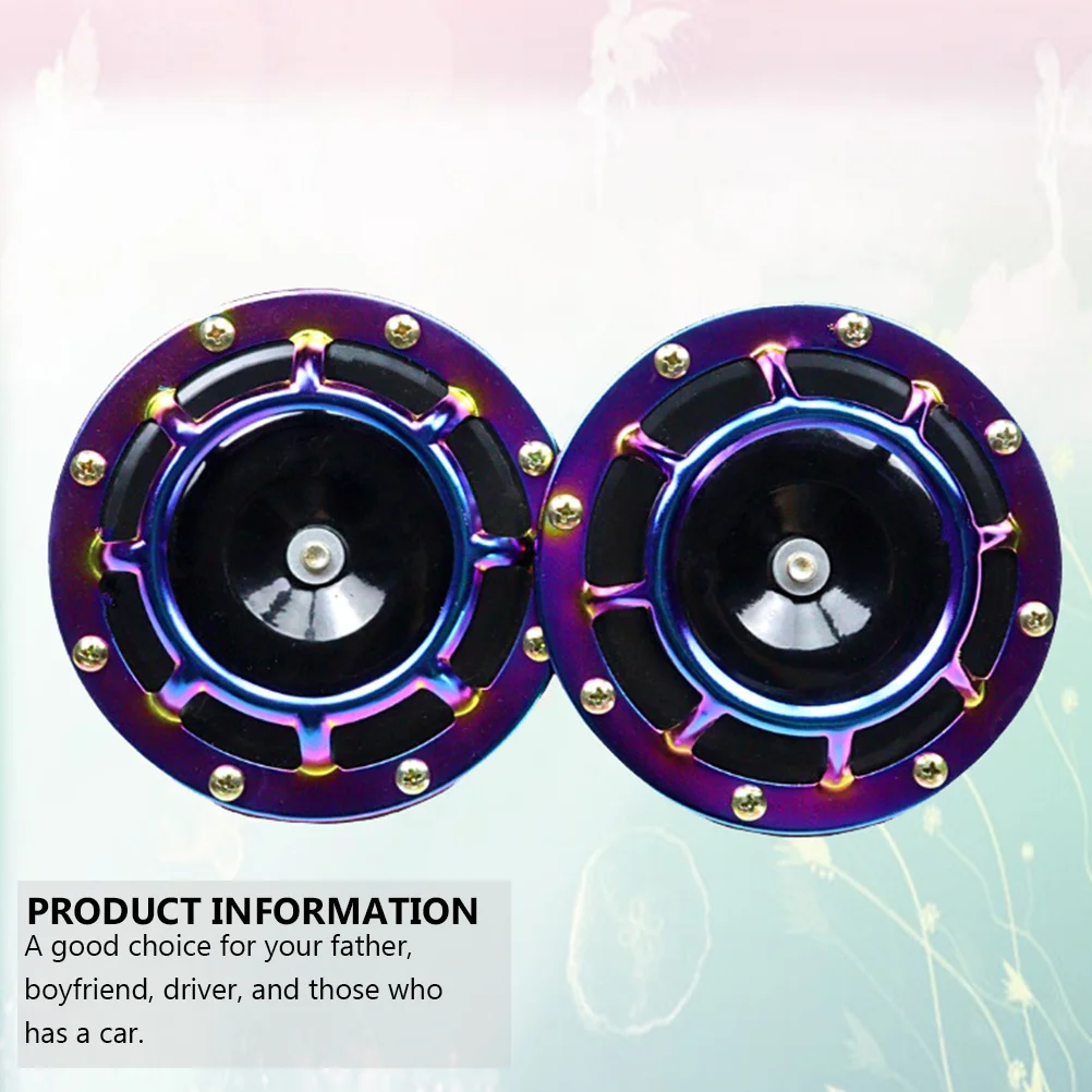 

Colorful Electric Horn Super Loud Blast Tone Car Motorcycle Universal Air Horn Whistle Auto Modification Trumpet