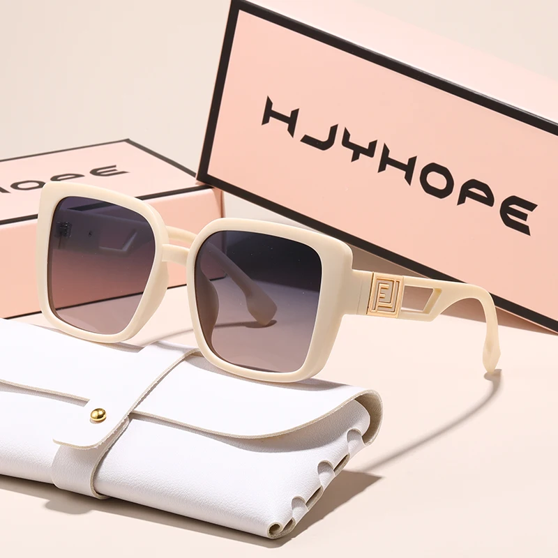 HJYHOPE Polarisierte Vintage Trend Quadrat Sonnenbrille Frauen Männer Mode Luxus Marke Sonnenbrille Täglichen Freizeit Männlich Weiblich Gläser