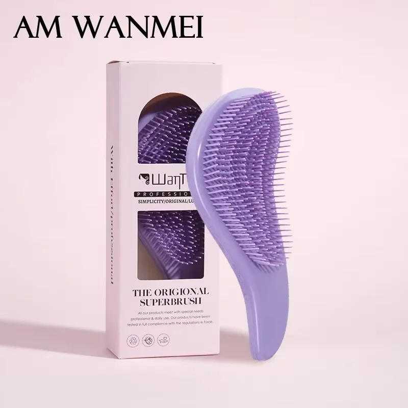 1 pçs desembaraçar suave almofada de ar pente palha de trigo macio portátil couro cabeludo massagem anti-estática escova de cabelo ferramentas de estilo de cabelo