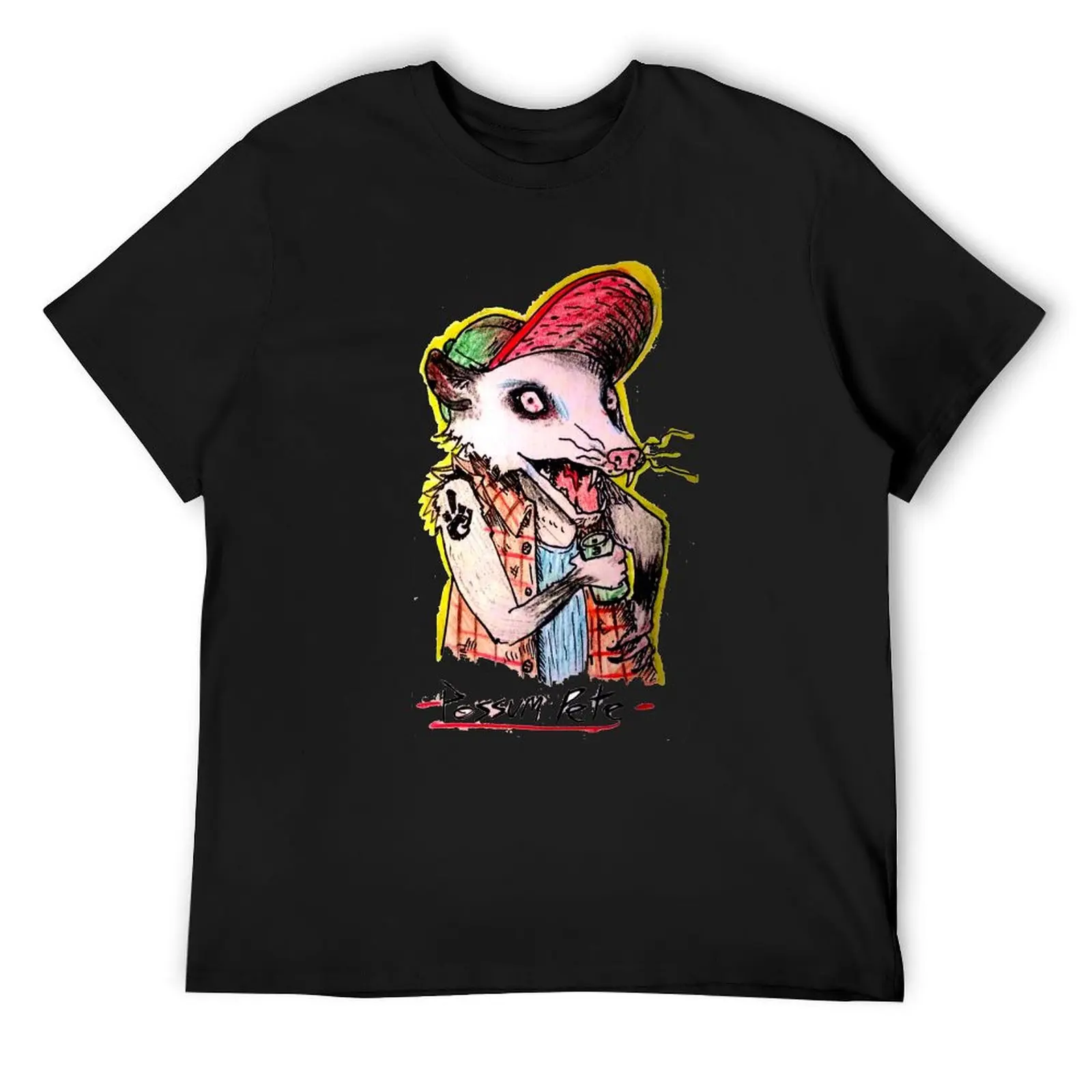 POSSUM PETE T-Shirt korean fashion shirts graphic tee Men's t-shirts