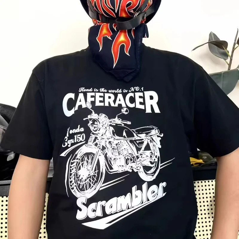 

Honda Cgx150 Первый в мире мотоцикл Американский ретро мотоцикл Bosman Свободный короткий рукав с круглым вырезом