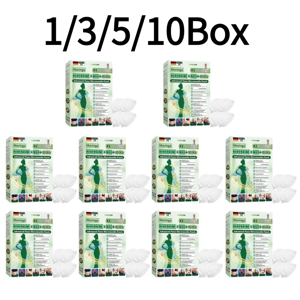Cerotto Naturale al Moringa e Berberina NAD+ per il Supporto del Peso Corporeo, per Uomini e Donne, Cerotto con Microaghi Nano per la Cura Quotidiana della Silhouette