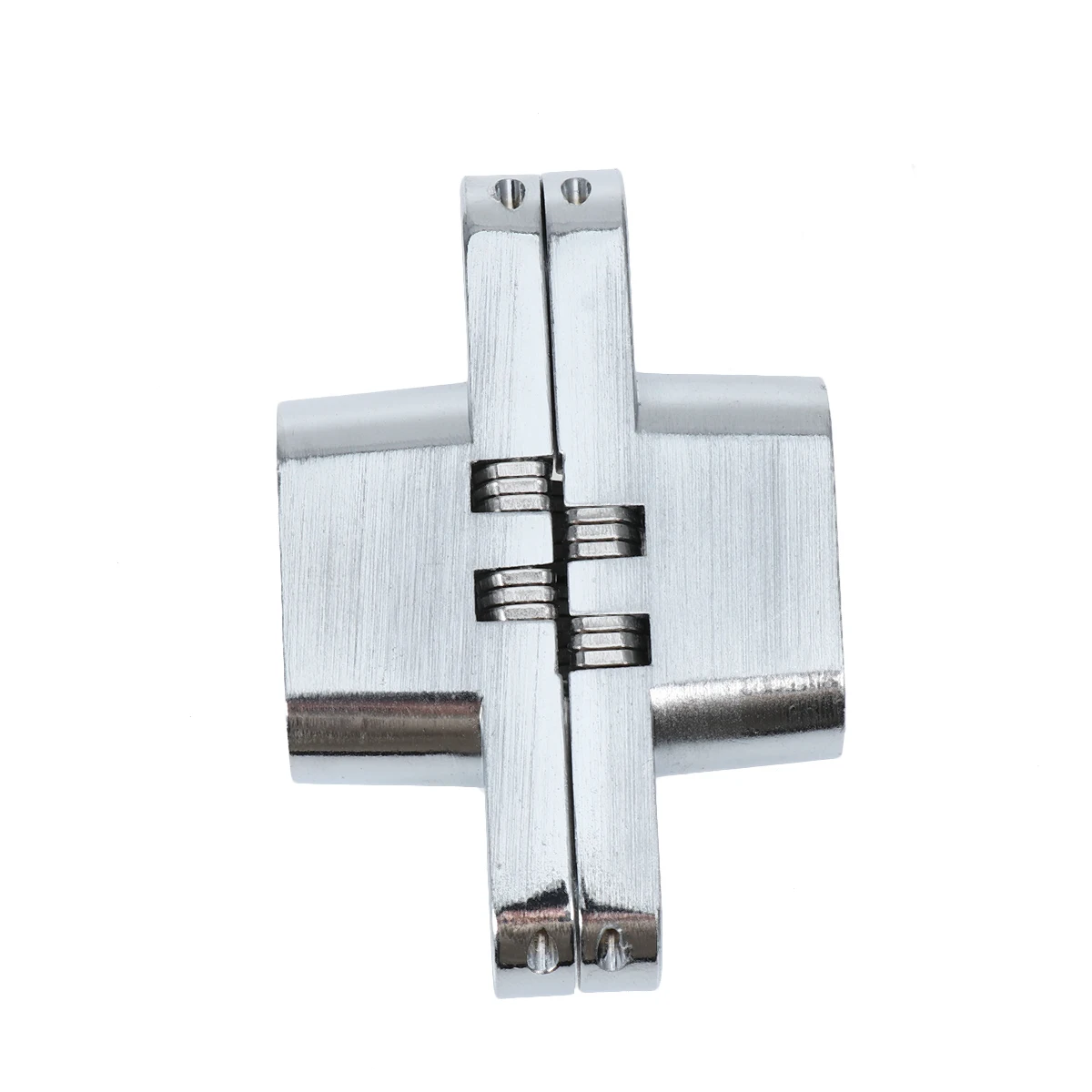 

180 Degree Hidden Hinge Stainless Steel Cross Folding Door Hinge For Wooden Doors Countertop Tables Diy 45X13Mm Silver