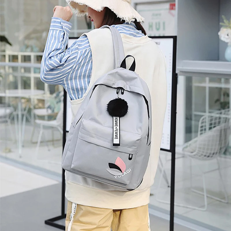 

Leaves Pattern Backpack Large Capacity Zipper Backpack Portable Simple Student Schoolbag Versatile Durable Travel Casual Bag