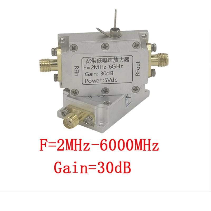 High flatness 2M-6GHz RF module Gain 30DB RF signal drive or receive front end amplifier module