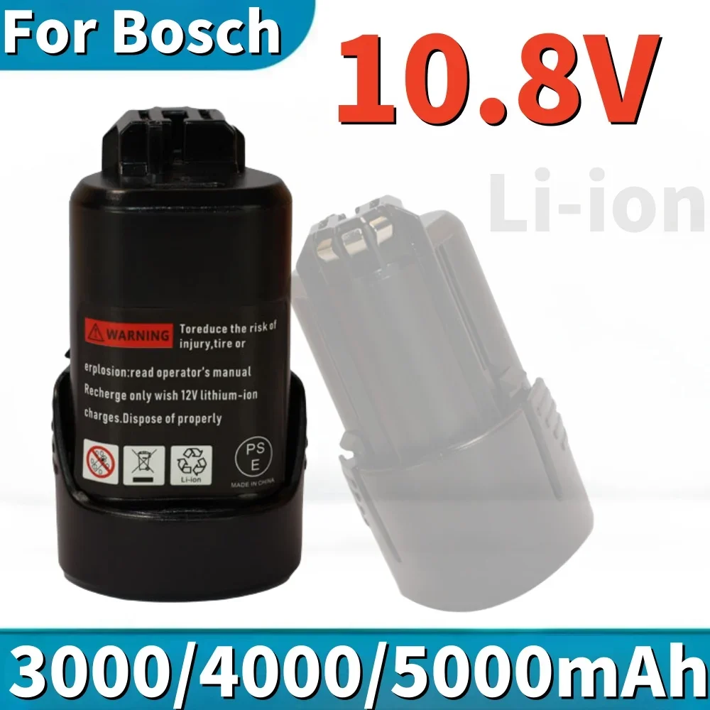 

10.8V 3000/4000/5000mAh Rechargeable Drill Lithium Battery Pack For Bosch Electric Screwdriver Power Tools