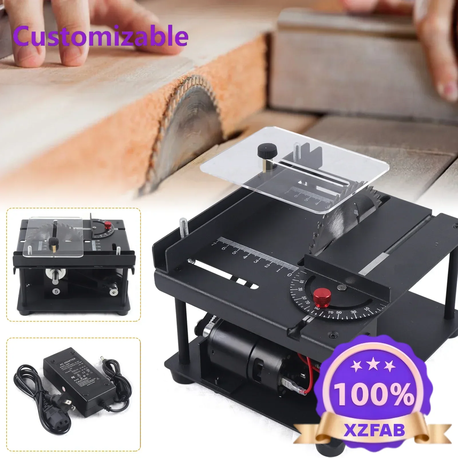 Factory Direct 2026 High Quality Mini Sliding Table Saw Kit Multifunction Woodworking Hobby Model Sliding Cutting Bench Saw