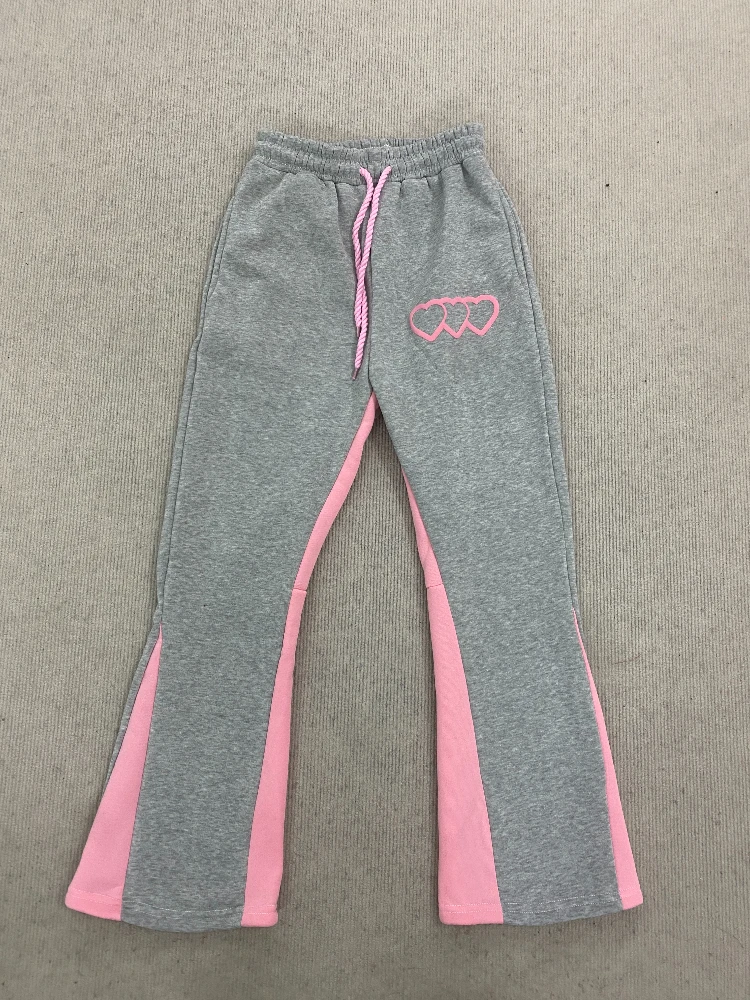 Herbst- und Wintermode Lässige, Weite und Vielseitige Personalisierte Love-Hoodie Hose mit Geradem Bein und Kordelzug für Männer und Frauen