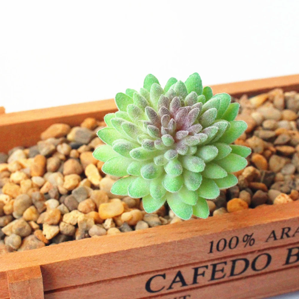 Flocked Fake Lotus Succulents for Indoor Outdoor Decoration Artificial Plants for Living Room Bedroom Kitchen Garden and Office