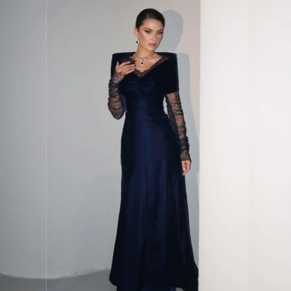 

Customized High Quality Evening Dress Bespoke Occasion Lace Temperament Off-the-shoulder Long Dresses Elegant Party Wedding