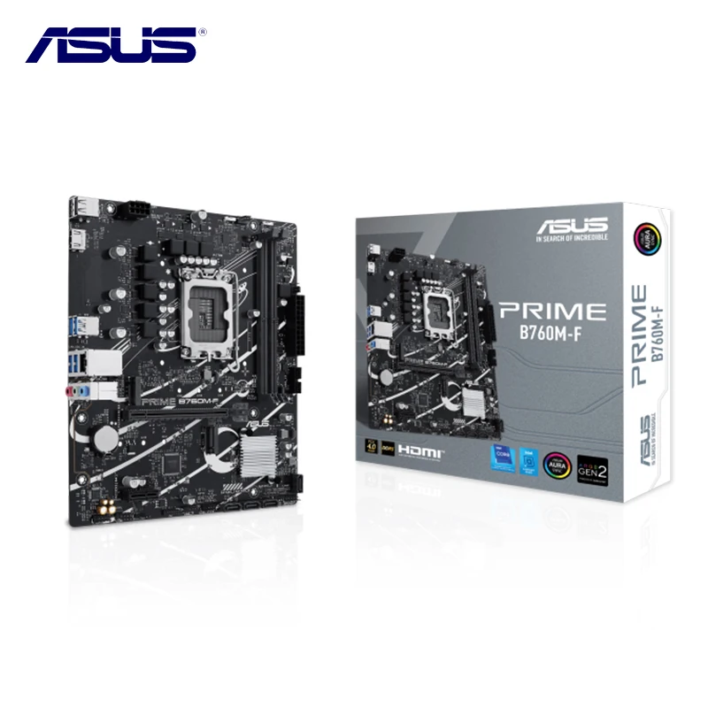 اللوحة الأم ASUS B760M-F DDR5 placa mae Intel 12th/13th CPU LGA 1700 DDR5 96G PCI-E4.0 M.2 SSD اللوحة الأم للألعاب