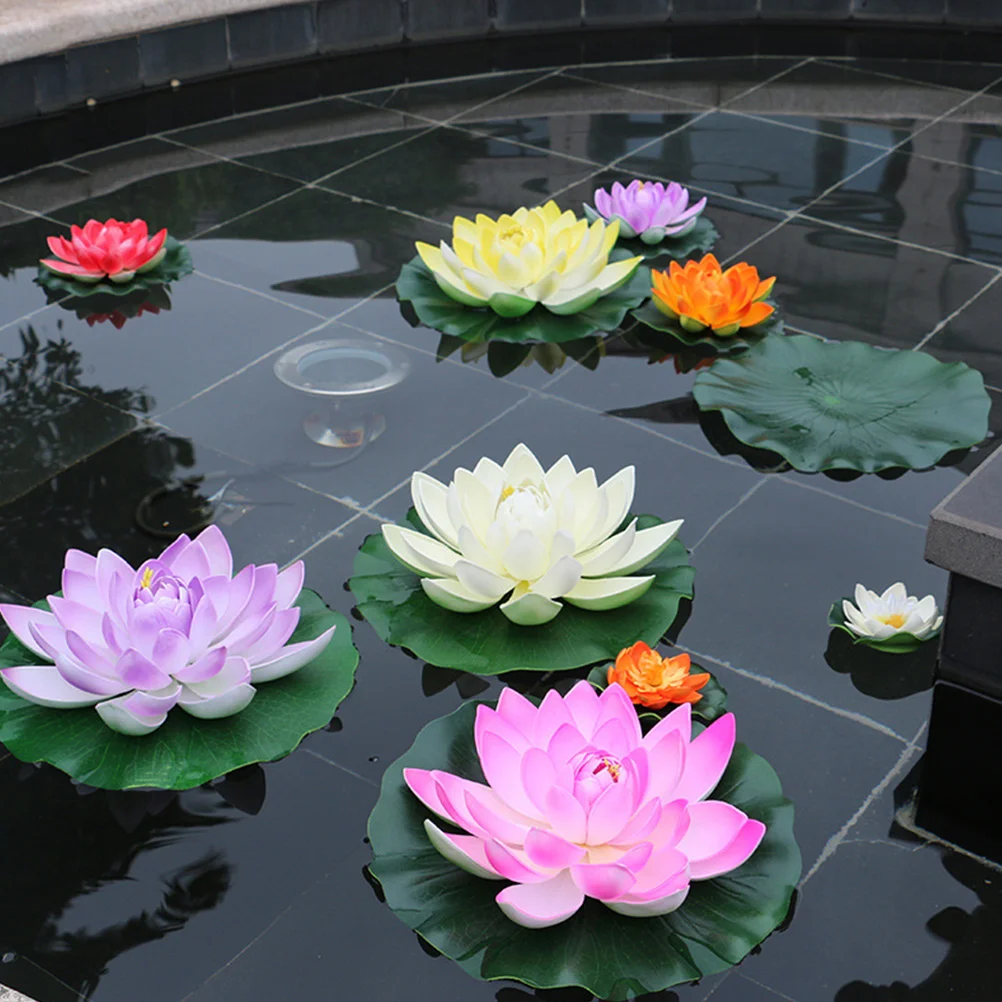 

3 Pcs Simulated Lotus Leaf Tank Decorations Wreath Fish Eva Office Plants Simulation Leaves Aquarium Accessories