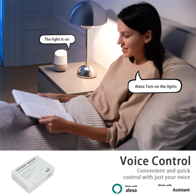 AA08-Tuya Wifi Smart Switch Module 4 Channels AC 100-240V DC 5-24V 10A Relay Control Intelligent Automation Controller