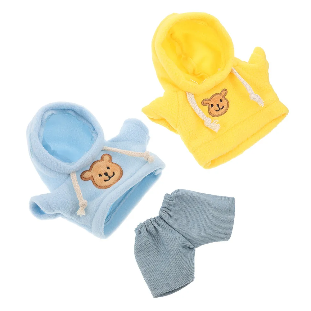 

1Set 20Cm Tiny Stuffed Bear Outfit Reusable Hoodie Apparel for Animal Costume Comfortable Cuddle Wear Stuffed Animal Shirt