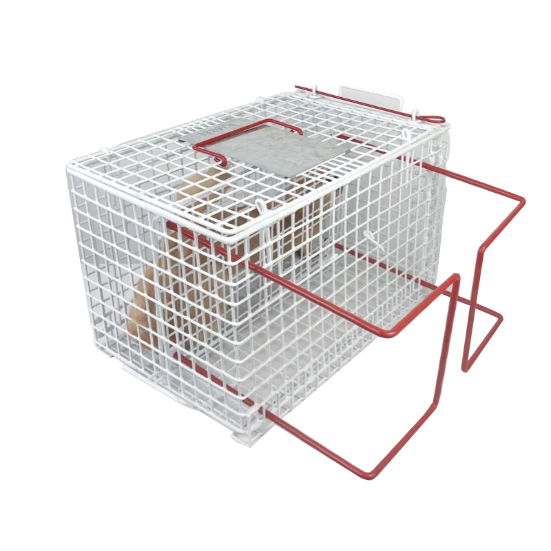 Metal Pet Cage Trap Carrier Transfer Box Crush Restrainer Container Cat Injection Cage
