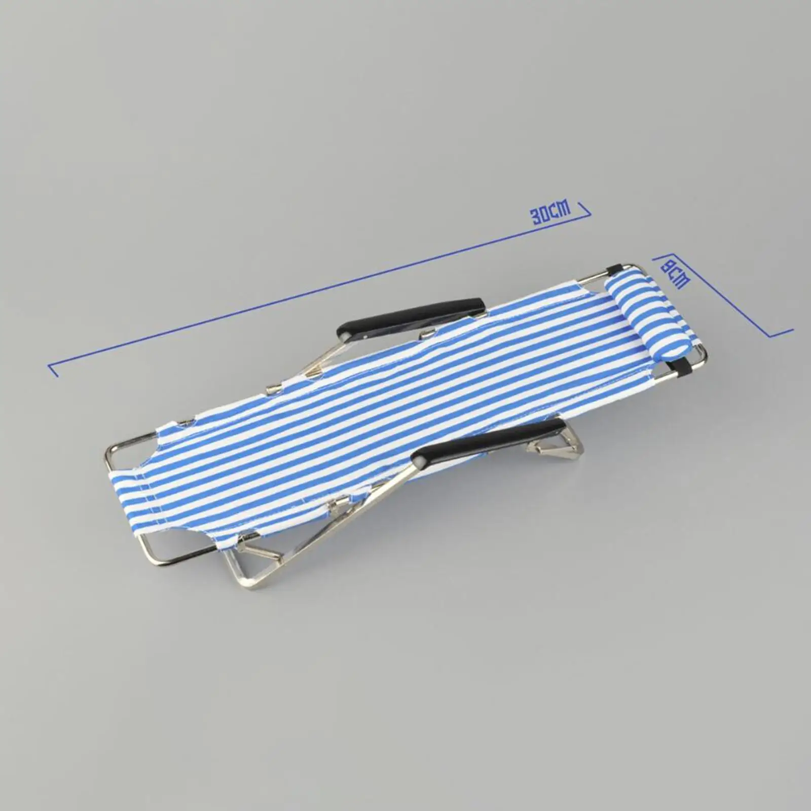 1/6 دمية كرسي على سطح السفينة سبيكة كرسي قابل للطي المعادن مقلد كرسي الشاطئ لدمى BJD الحرفية لتخطيط حديقة الجنية مشهد ذاتي الصنع