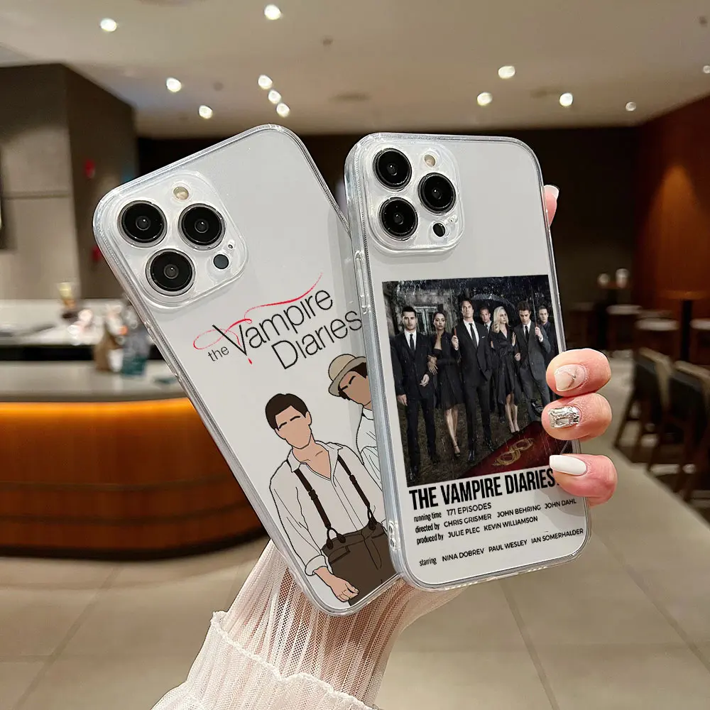 The Vampire Diaries Damon Phone Case For Xiaomi Redmi Note 13C 12C 11 10C 10s 9 9s 9A 9T 9C 8 7 Pro Max 4G 5G Transparent Cover