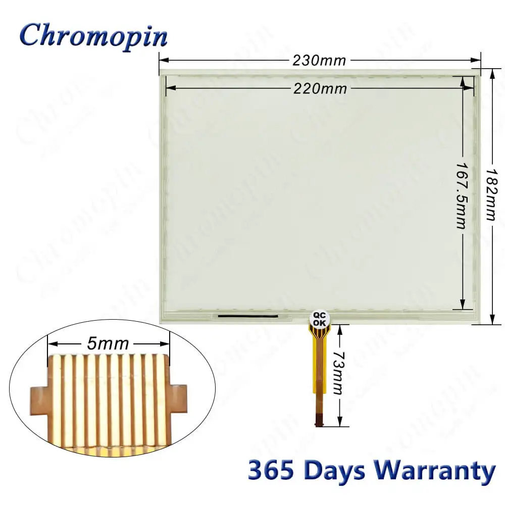 Imagem -02 - Reparação e Substituição do Vidro do Tela Táctil do Painel do Lcd Touchpad de 10 Fios para Lt104ad18f00 231 mm x 182 mm 231 mm x 181 mm Lt104ad18f00 104