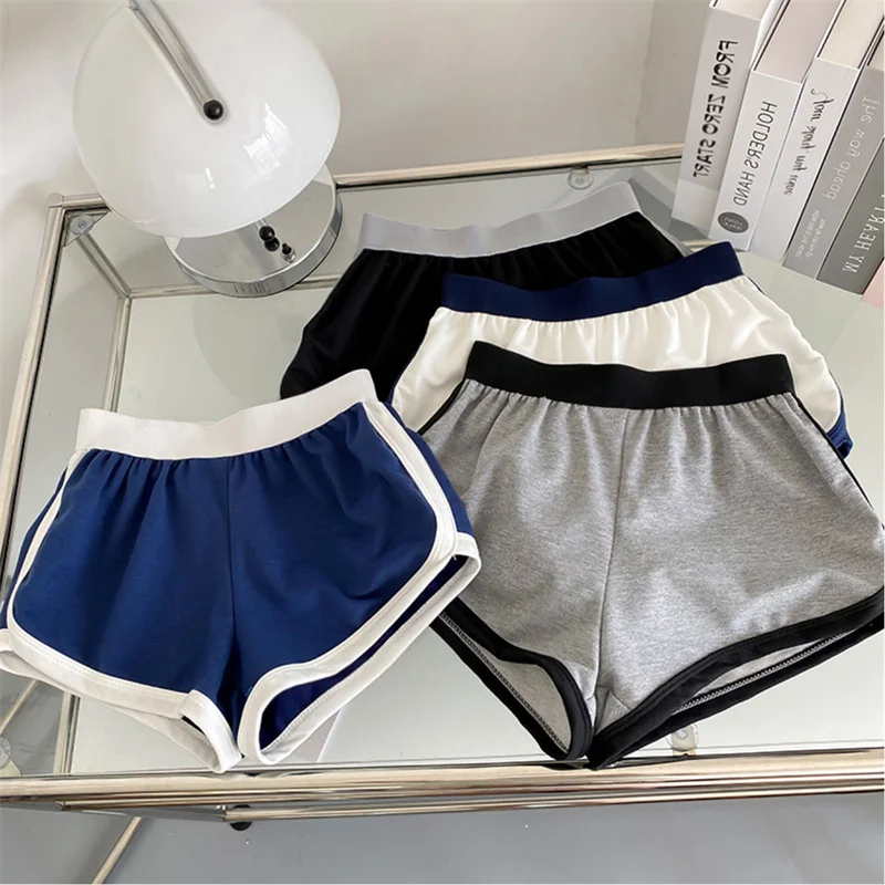 Women Sports Shorts Short Pants Gym Workout Stretch Waist Casual Waistband Running Jogging Shorts