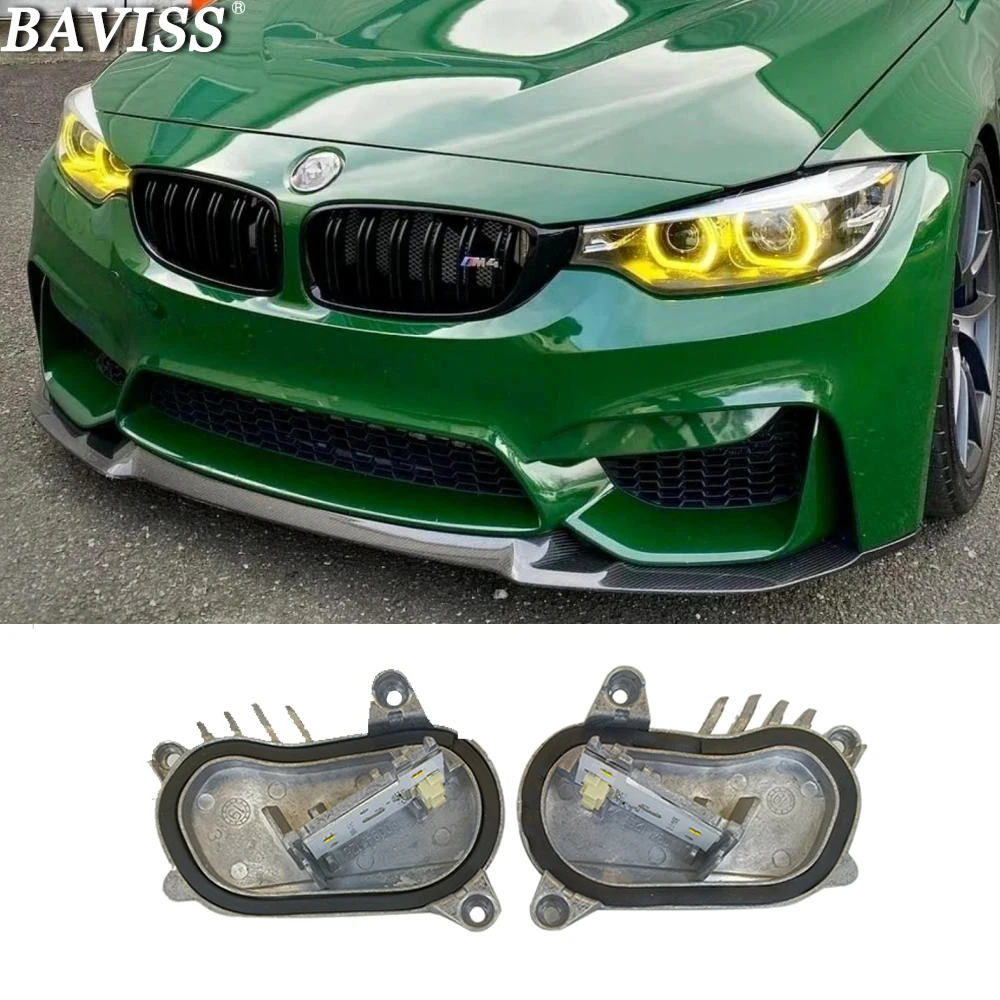 63117493228 DRL Module RGB multicolor LED Boards Unit For BMW M3 F80 F32 F82 M4 F33 F83 F36 Headlight  Yellow Module Amber