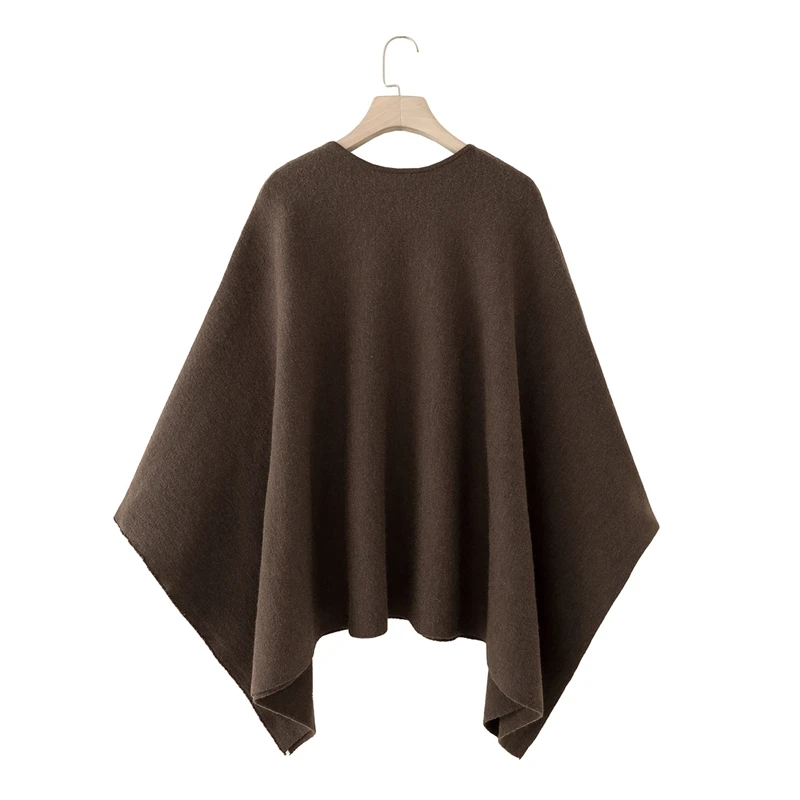 KEYANKETIAN Winter New Women's Clothing Simple Loose Soft Round Neck Bat Sleeve Knitted Cape Jacket Women Pullover Sweater