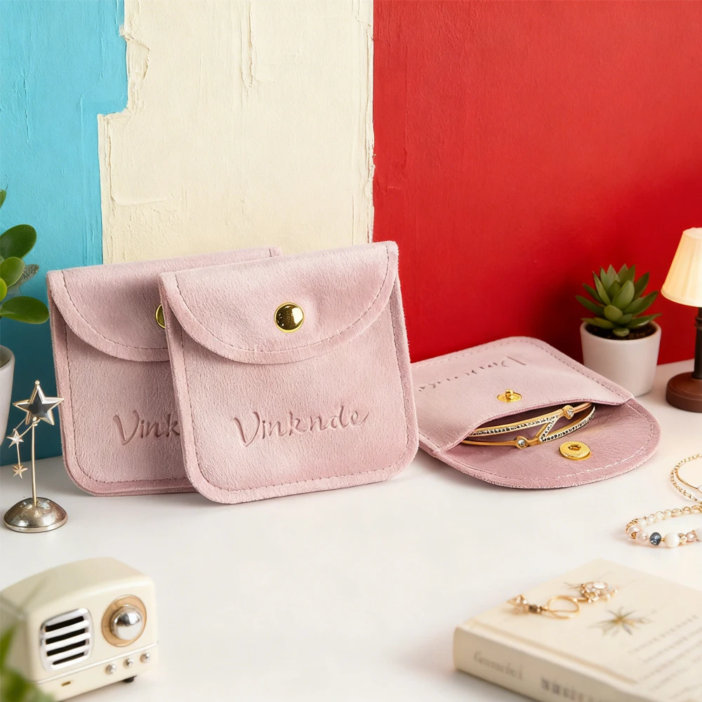 

100 шт., оптовая продажа, бархатная сумка с логотипом, кнопка, роскошная подарочная упаковка, бархатные маленькие ювелирные изделия, серьги, ожерелье, браслет, чехол