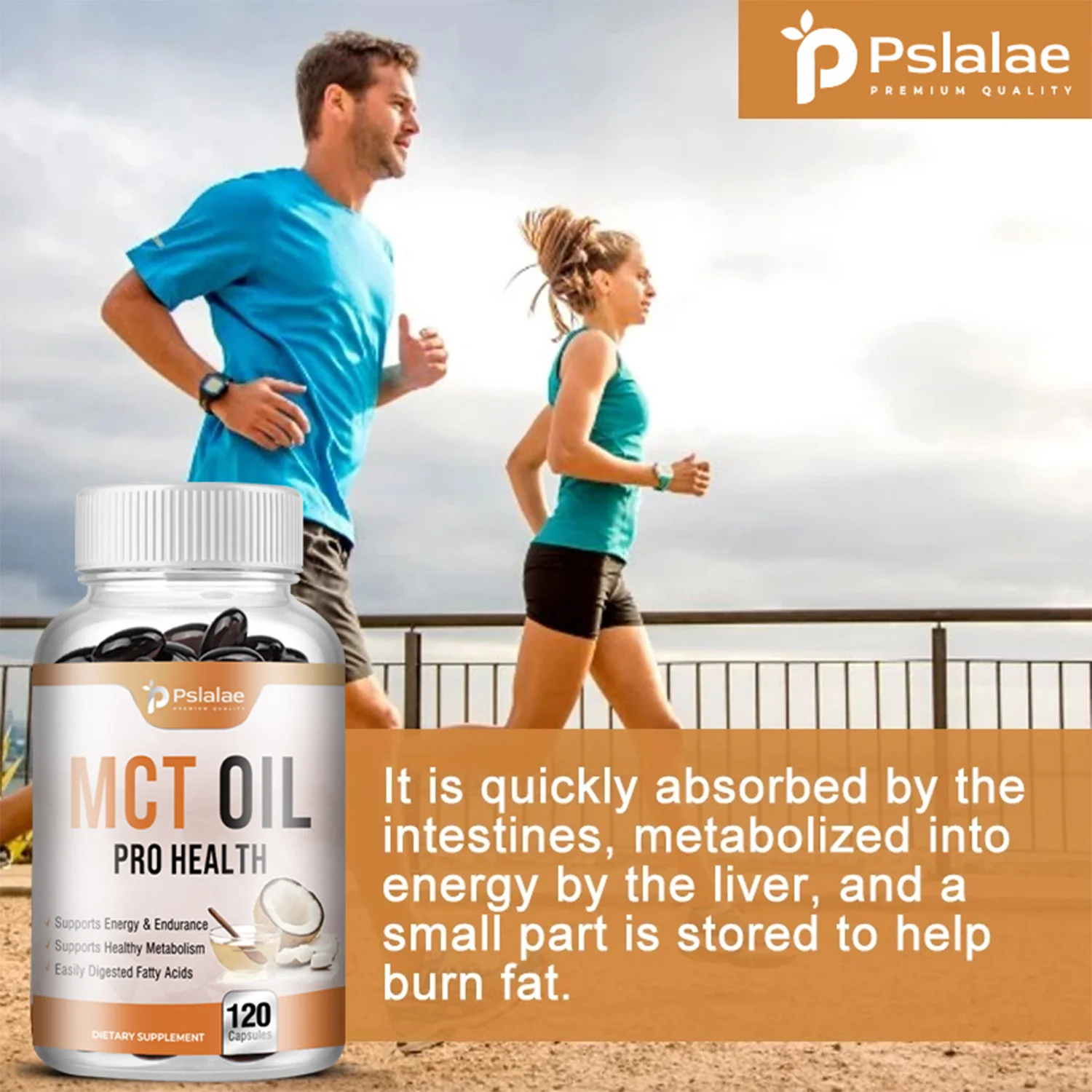 MCT Oil Capsules - Cold Pressed, Support Energy and Endurance