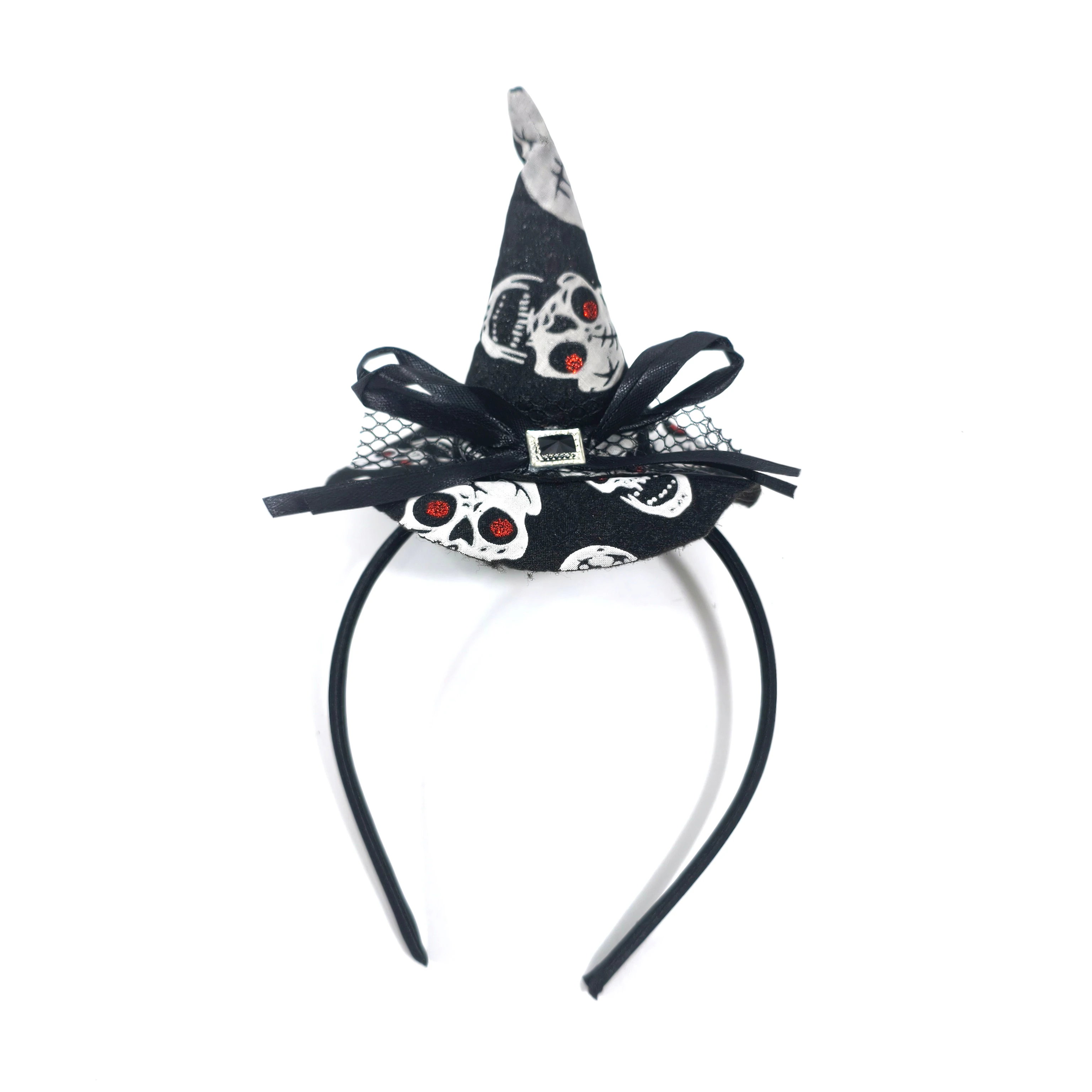 Ensemble de costumes d'Halloween pour enfants : jupe en tulle à motifs de crâne et bandeau floral