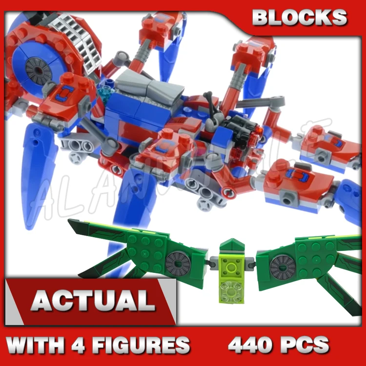 

440pcs Super Fighter Spider Crawler Sandbase with Hidden Diamond Elements Sand 60095 Building Blocks Toys Compatible With Model