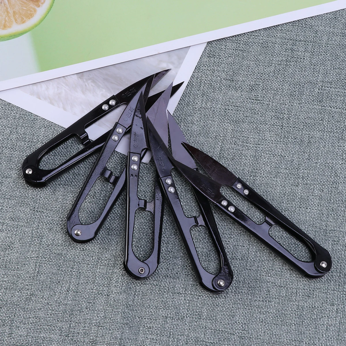 5pcs ABS Handle Steel Blade Garden Trimming Shears Sewing Tool Lightweight Bonsai Craft Supplies Sharp Blades