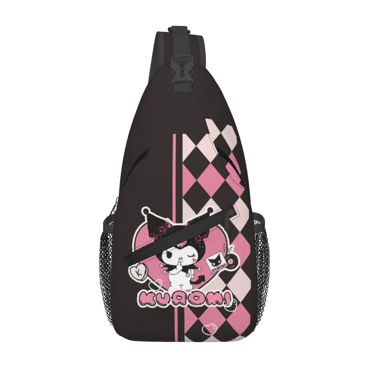 

Custom Kuromi New Animes Cartoon Shoulder Crossbody Chest Backpack Traveling Shoulder Chest Bags Sling Bag Shoulder Backpack