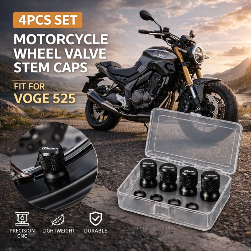 

For VOGE 525 DSX DSX525 DS 525X Motorcycle Accessories CNC Aluminum Tire Valve Stem Cap Air Port Cover Dustproof Wheel Rim