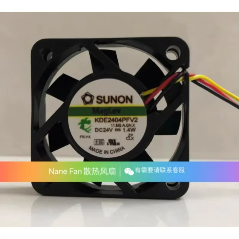 SUNON KDE2404PFV2 DC 24V 1.4W 40x40x10mm 3-Wire Server Cooling Fan